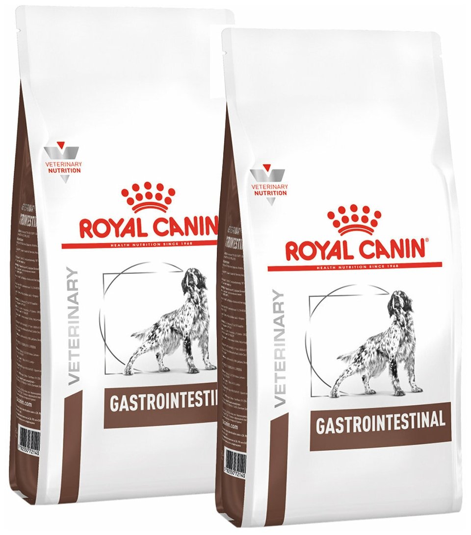 Сухой корм ROYAL CANIN GASTRO INTESTINAL для взрослых собак при заболеваниях желудочно-кишечного тракта (2 + 2 кг)