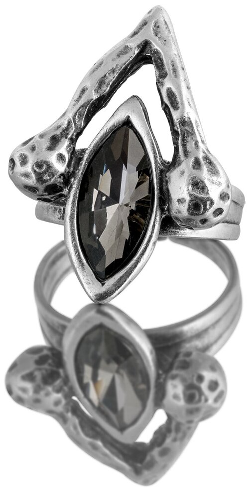 Кольцо Lattrice di base, кристалл, серебряный