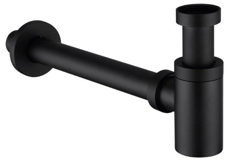 Сифон для раковины Elghansa WBT-512-Black цилиндрический 1-1/4" 200*350 мм, цвет черный