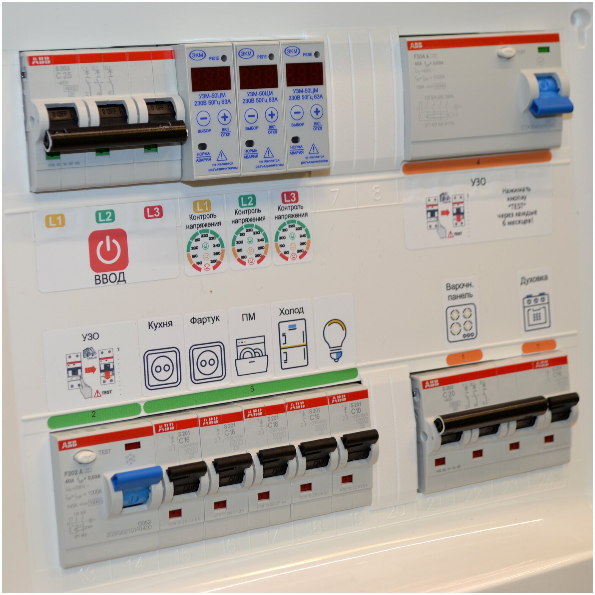 Доп маркировка для электрических щитов