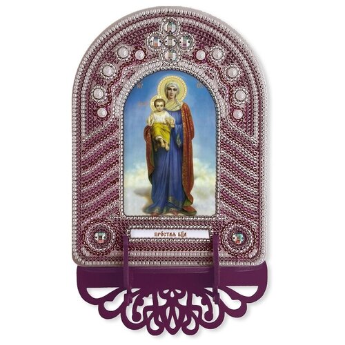 фото Набор для вышивания бисером нова слобода арт.вк1004 пресвятая богородица 10х13 см