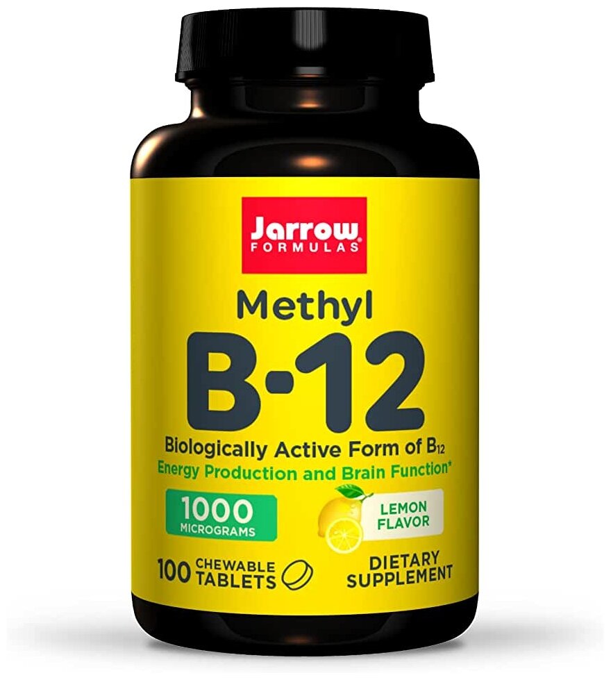 Таблетки Jarrow Formulas Methyl B-12, 80 г, 1000 мкг, 100 шт.