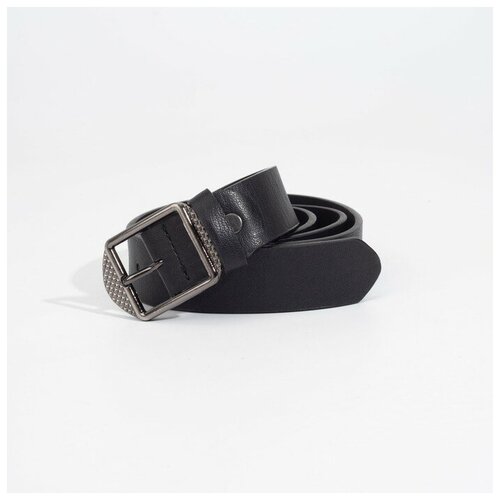 фото Ремень, ширина 3 см, винт, пряжка металл, цвет чёрный magic store