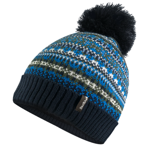 Шапка водонепроницаемая Dexshell Beanie Fair Isle, DH362BLU синяя L/XL 58-60 см, DH362BLULXL