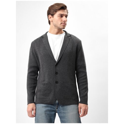 Пиджак мужской GREG G136-KF-антрацит 305, Прямой силуэт / Сlassic fit, цвет Серый, размер 56