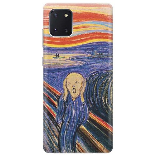 фото Ультратонкий силиконовый чехол-накладка для samsung galaxy note 10 lite / a81 с принтом "крик" gosso