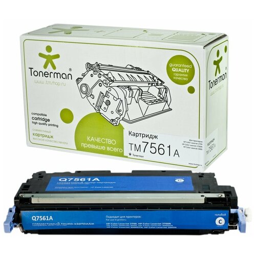 Картридж Tonerman Q7561A 314A для HP Color LaserJet CLJ 2700, 2700N, 3000, 3000DN, 3000DTN, 3000N картридж ds q7561a 314a голубой