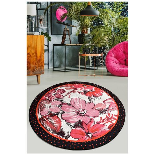 Коврик Ø1,0 м круглый в ванную противоскользящий Chilai Home 8682125960784