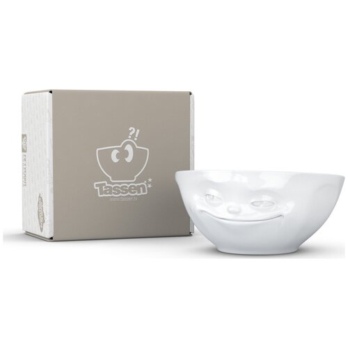 Tassen Пиала белая с мимикой Ухмылка 350мл