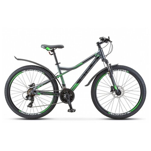 фото Велосипед горный stels велосипед горный stels navigator 610 d 26" v010 2020 (14', серый/зелёный)