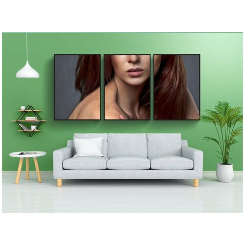 фото Набор модулных постеров для интерьера "девочка, женщина, красота" 60x90 см. в тубусе, без рамки lotsprints