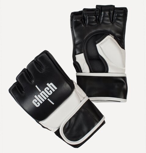 Изображение товара Перчатки для смешанных единоборств Clinch Combat черно-белые (размер S/M)