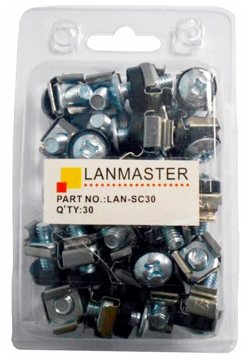 Винты Lanmaster LAN-SC30 крепежные для патч-панелей (30шт)