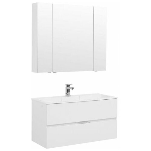 Aquanet комплект мебели для ванной Алвита 100, белый