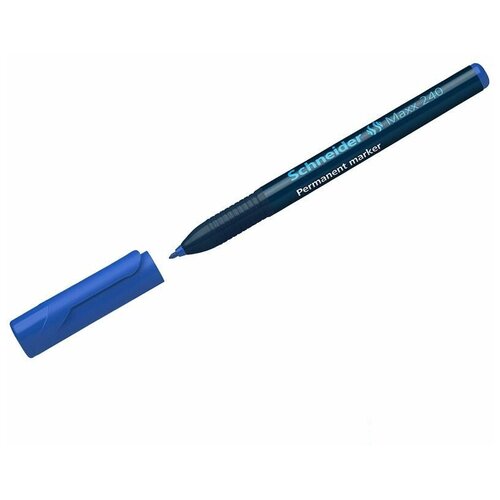Маркер перманентный Schneider Maxx 240 синий, пулевидный, 2мм маркер перманентный schneider maxx 240 2 мм синий 1556227