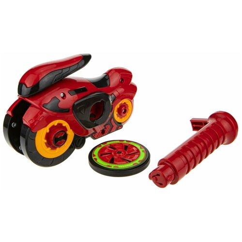 фото Spin racer «красный мустанг» пусковой механизм с диском,16 см,коробка hot wheels