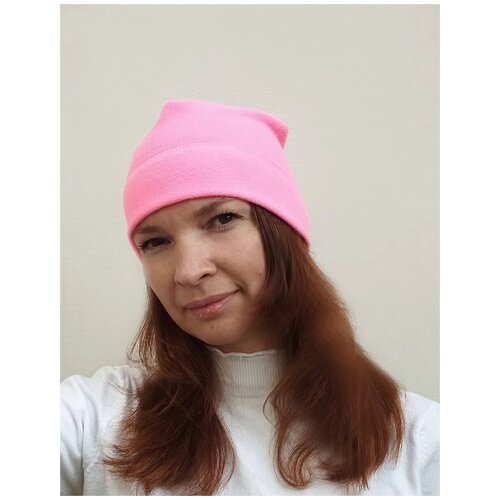 фото Шапка из флиса баклажан студия текстиля nvdesign