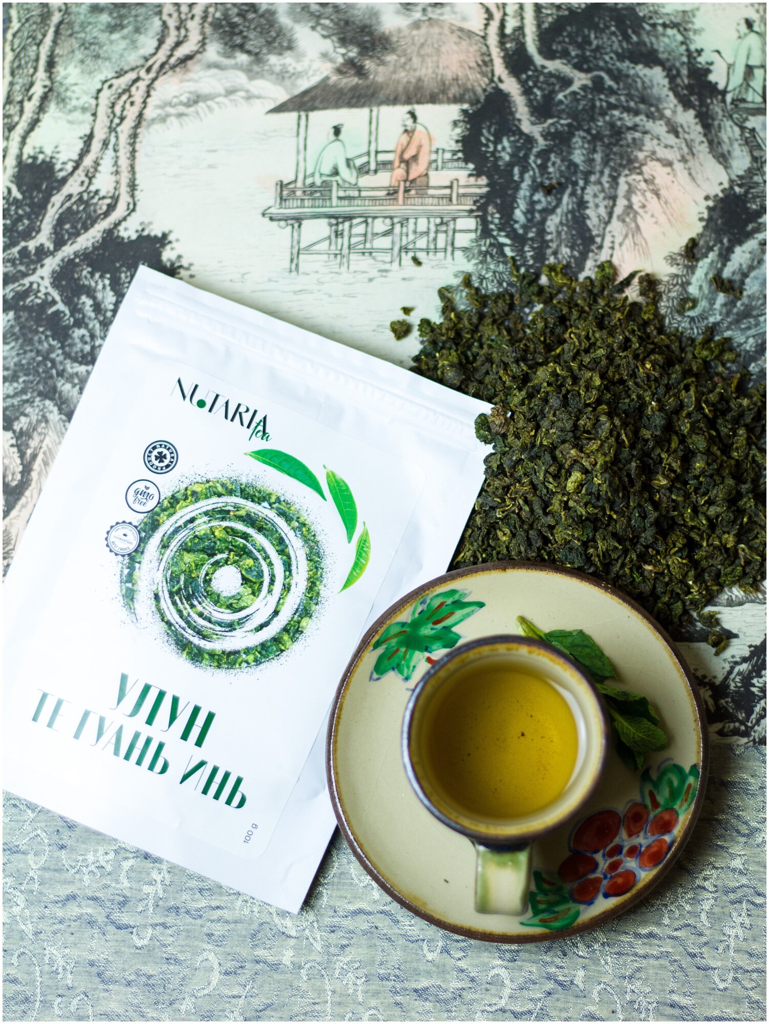 Улун Те Гуань Инь (традиционный китайский светлый улун, натуральный ароматный чай китай, оолонг), 100 грамм - фотография № 3