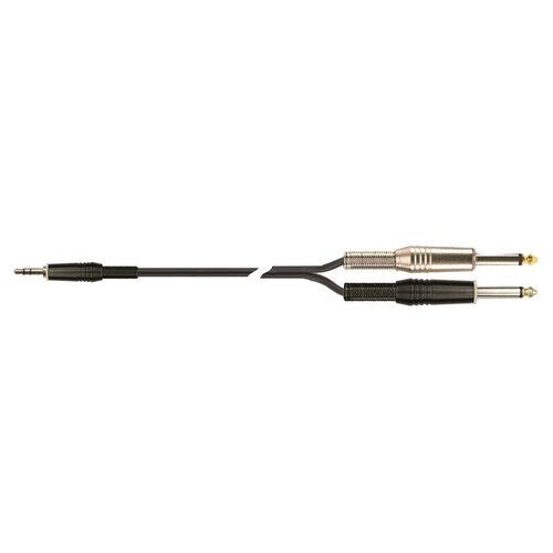 Кабель аудио 1xMini Jack - 2xJack QUIK LOK STR611K-3 BK 3.0m кабель minijack 2rca quik lok str612k 3 m