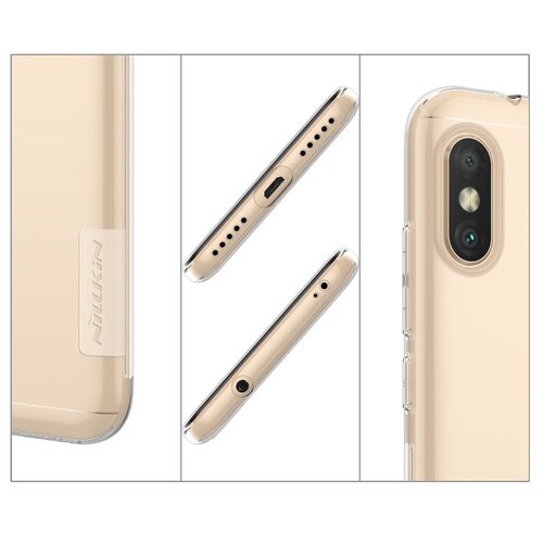 Чехол Nillkin Nature case для Xiaomi Redmi 6 pro (серый, гелевый) clear silicon case for xiaomi mi 8 max2 max3 mix2s mi 6x 5x a2 play case redmi 6 6a 5plus note 6 pro 5a 4x phone case tpu cover