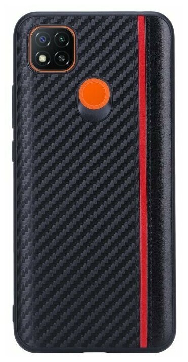 Чехол накладка G-Case Carbon для Xiaomi Redmi 9C, черная