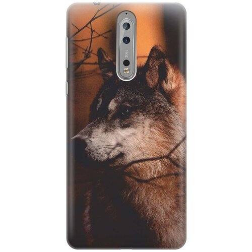 фото Re:pa накладка transparent для nokia 8 с принтом "красивый волк"