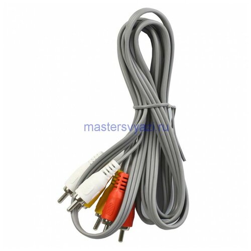 Кабель аудиовидео Smartbuy 1xRCAm-1xRCAm 3 м серый 504₽