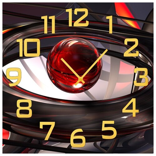 фото Svs настенные часы svs 3001630 красная сфера