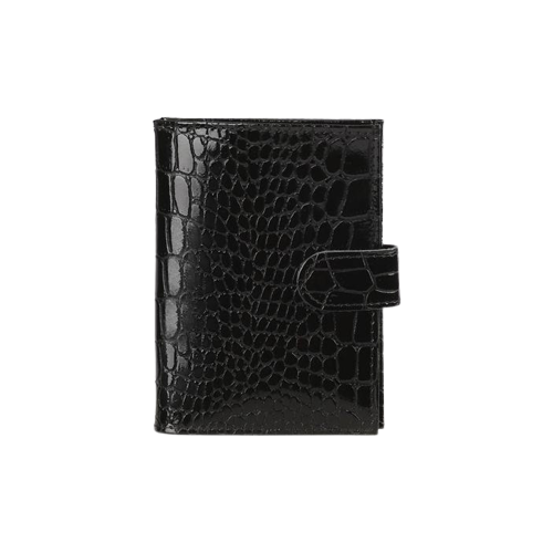 обложка для автодокументов и паспорта с хлястиком крокодил цвет чёрный 2923848 Обложка CAYMAN, черный