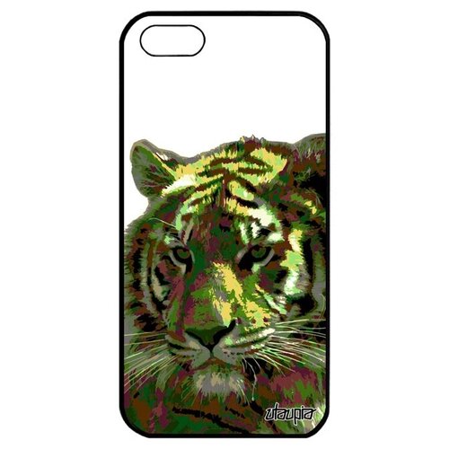 фото Стильный чехол на телефон // iphone 5 5s se (2016) // "царь тигр" тайга стиль, utaupia, светло- зеленый