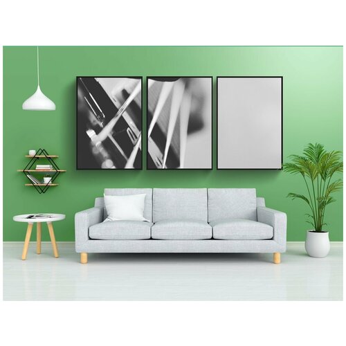 фото Набор модулных постеров для интерьера "гитара, бас, yamaha" 60x90 см. в тубусе, без рамки lotsprints