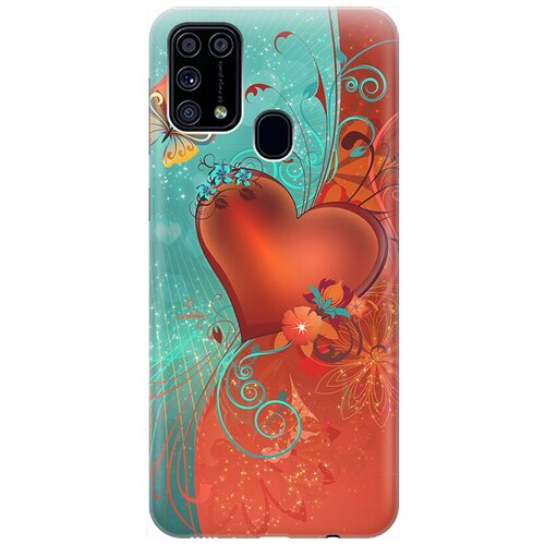 фото Ультратонкий силиконовый чехол-накладка для samsung galaxy m31 с принтом "сердце и бабочка" gosso