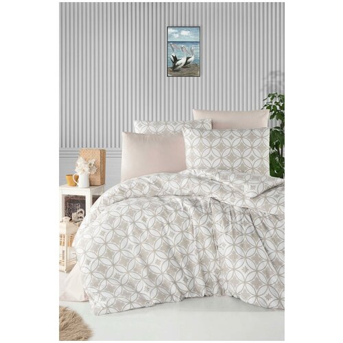 фото Комплект 2- х спального постельное белья ткань ранфорс,100% хлопок, принт цветочная абстракция napolyon
