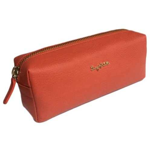 фото Косметичка из натуральной кожи красная sergio belotti