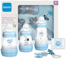 MAM Набор Welcome to the World Arctic Blue (5 предметов), с рождения, arctic blue