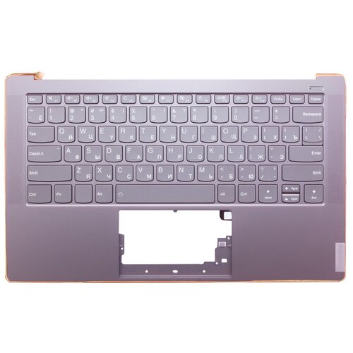 Клавиатура (топ-панель) для ноутбука Lenovo Yoga S940-14IWL серая с серым топкейсом аккумулятор для ноутбука lenovo yoga s940 81q7 l18m4pc0 7 72v 6735mah