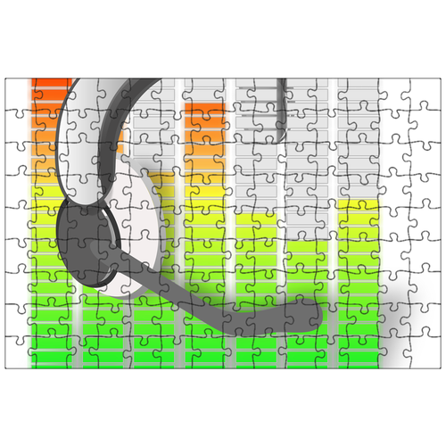 фото Магнитный пазл 27x18см."аудио, эквалайзер, гарнитура" на холодильник lotsprints