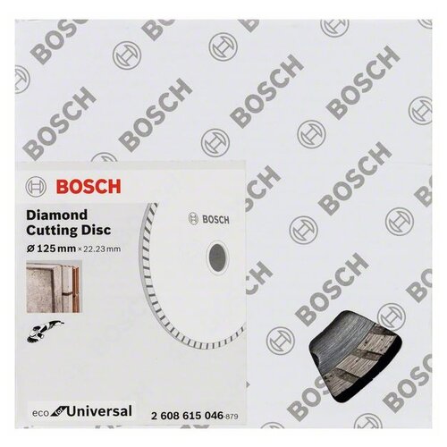 Набор алмазных отрезных дисков BOSCH ECO for Universal 2608615046, 125 мм, 10 шт. набор алмазных отрезных дисков bosch eco for universal 2608615043 180 мм 10 шт
