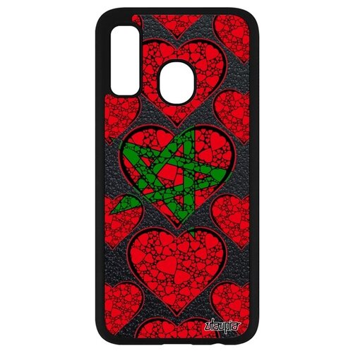фото Красивый чехол для смартфона // samsung galaxy a40 // "флаг марокко с сердцем" патриот государственный, utaupia, цветной