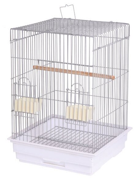 Клетка транспортировочная для птиц MONTANA "Travel Cage EOS", светло-серая, 44х44х68см (Германия)