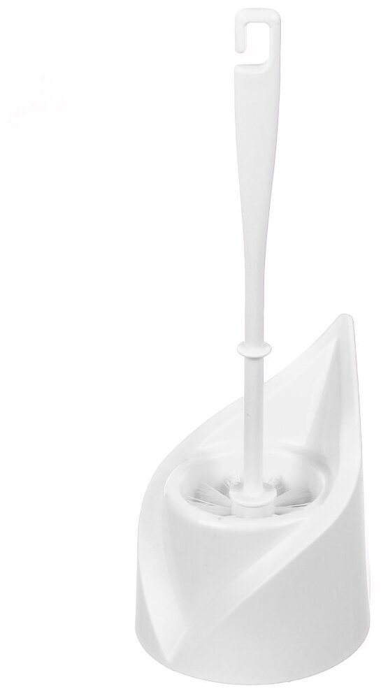 фото Ерш для туалета Мультипласт, МТ271 Капля, напольный, пластик, белый