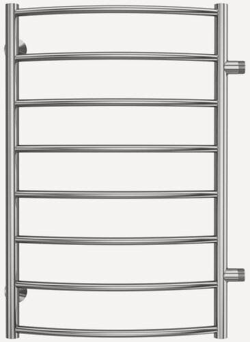 Изображение товара Полотенцесушитель водяной с боковым подключением из нержавеющей стали лесенка для ванной хром 50 х 80 см / Классик Terminus / межосевое расстояние 500 мм КлассБП8(500)-500800