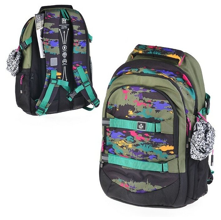 Рюкзак KITE "Education teens" K21-2576L-2, 44*30*21см, 2 отд., ортопед.спинка , мужcк.