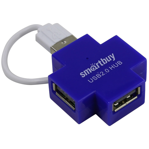 USB 2.0 Хаб Smartbuy 6900, 4 порта, голубой (SBHA-6900-B) usb концентратор smartbuy разветвитель sbha 6900 b 4 порта синий