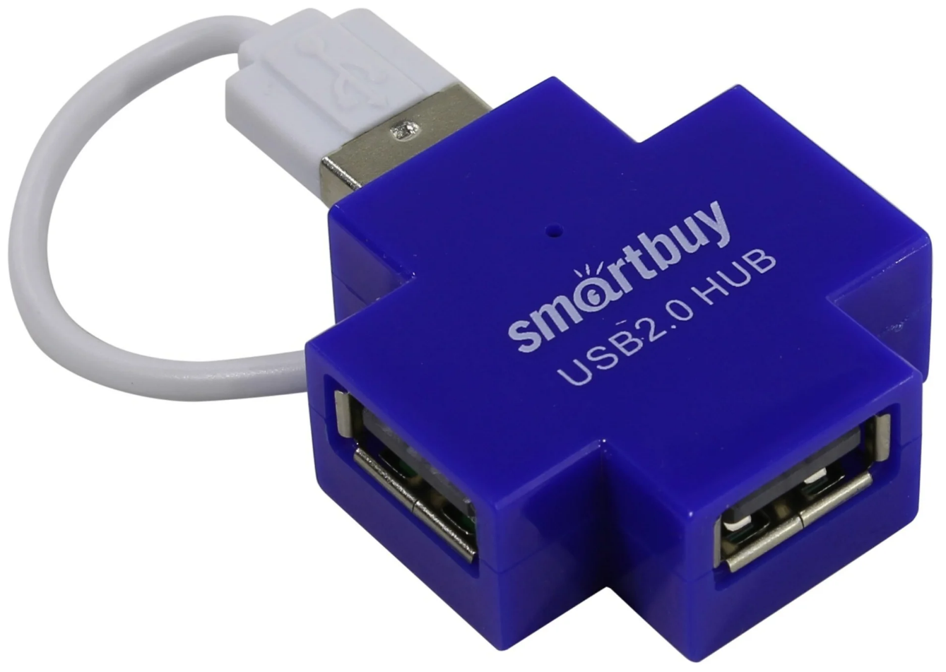 USB 20 Хаб Smartbuy 6900 4 порта голубой (SBHA-6900-B)