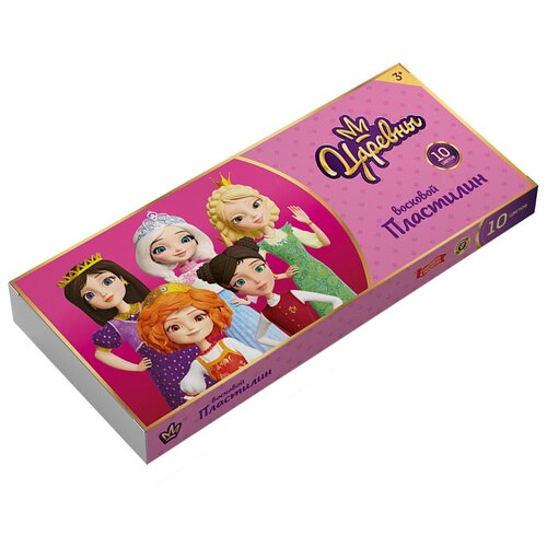 Царевны Пластилин восковой TSR-LMCW0110 120 г в картонной упаковке 10 цв 01 464₽