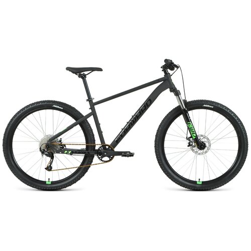 фото Велосипед forward sporting 27,5 xx 2021 рост 19 черный матовый/ярко-зеленый