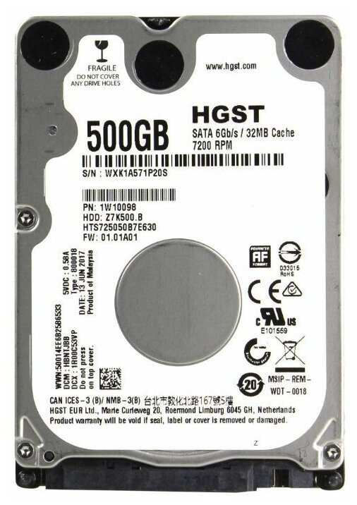 Hitachi 500Gb HTS725050B7E630