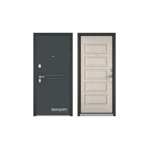 Дверь входная (стальная, металлическая) Бульдорс TRUST STANDART 90 Чёрный муар D-4 