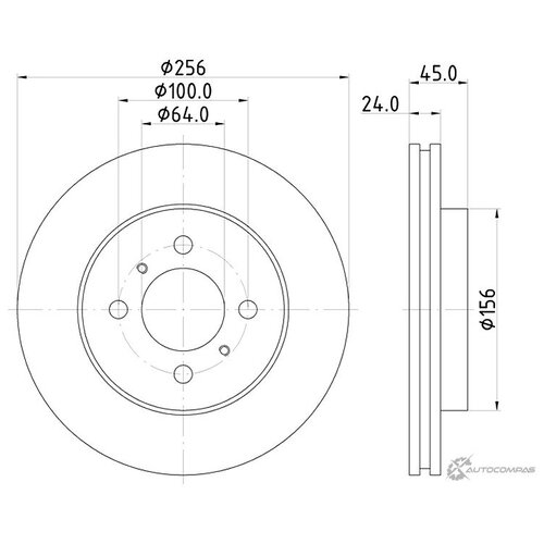 фото Диск тормозной перед nisshinbo nd3020k